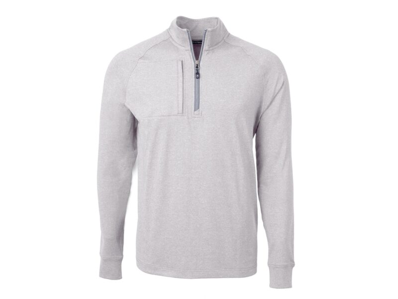 Cutter & Buck Adapt Eco Knit Heather Mens Big & Tall Quarter Zip Pullover