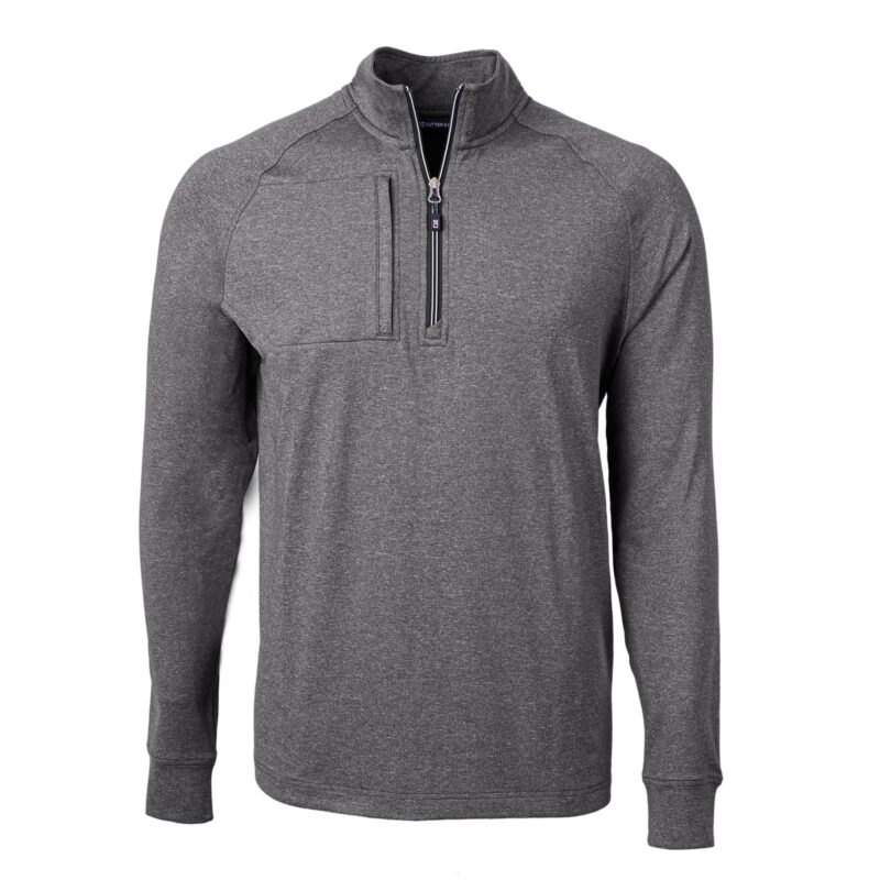 Cutter & Buck Adapt Eco Knit Heather Mens Quarter Zip Pullover - 1