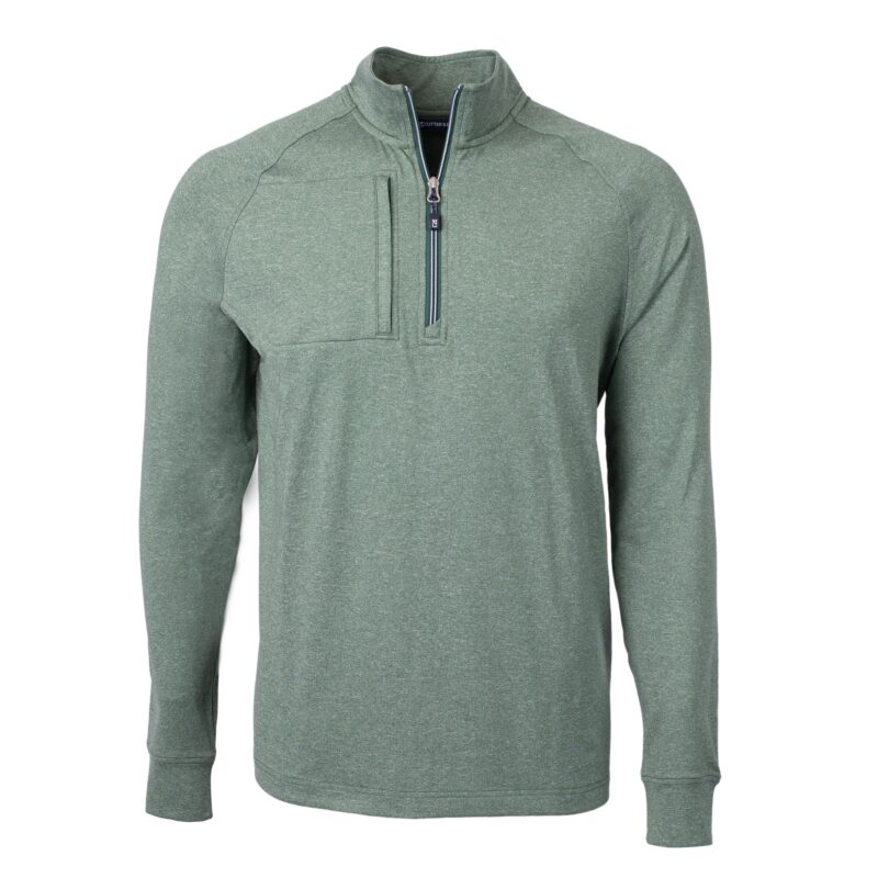 Cutter & Buck Adapt Eco Knit Heather Mens Quarter Zip Pullover - 5