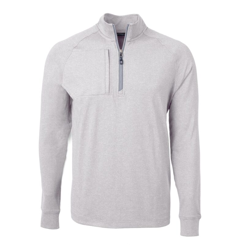 Cutter & Buck Adapt Eco Knit Heather Mens Quarter Zip Pullover - 7