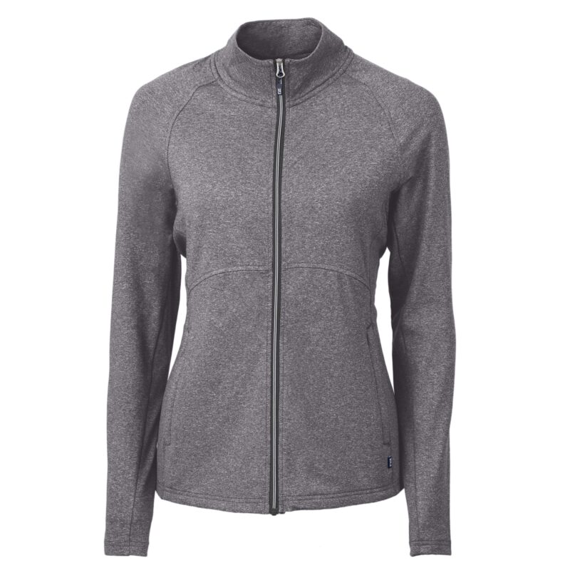 Cutter & Buck Adapt Eco Knit Heather Recycled Womens Full Zip - 1