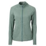 Cutter & Buck Adapt Eco Knit Heather Recycled Womens Full Zip - 6