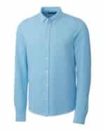 Cutter & Buck Advantage Tri-Blend Pique Long Sleeve Knitted Mens Button Down - 1