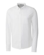 Cutter & Buck Advantage Tri-Blend Pique Long Sleeve Knitted Mens Button Down - 3