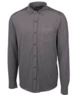 Cutter & Buck Advantage Tri-Blend Pique Long Sleeve Knitted Mens Button Down - 4