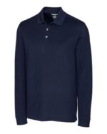 Cutter & Buck Advantage Tri-Blend Pique Mens Big and Tall Long Sleeve Polo - 1