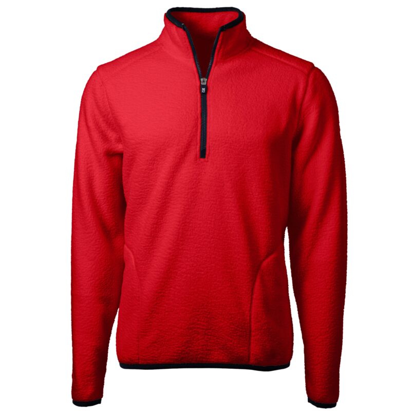 Cutter & Buck Cascade Eco Sherpa Fleece Mens Quarter Zip Jacket - 2
