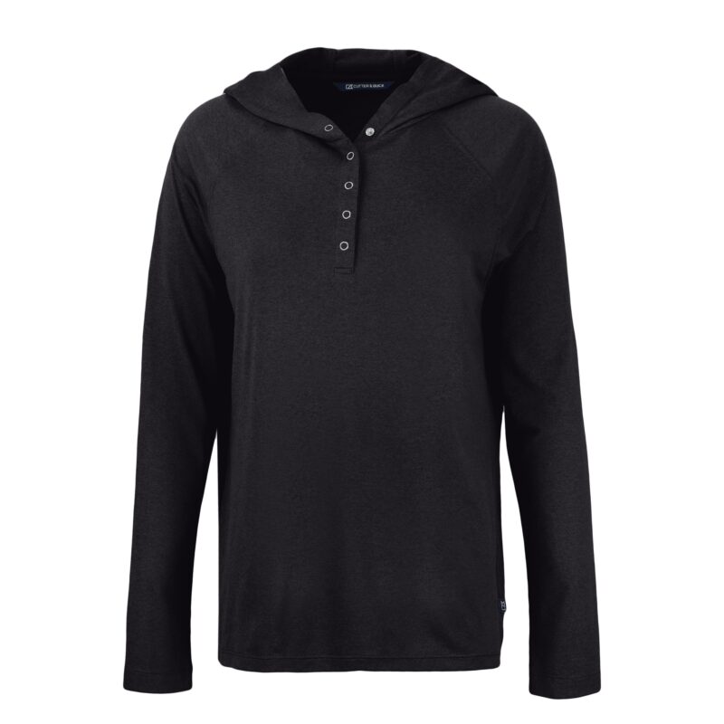 Cutter & Buck Coastline Epic Comfort Eco Recycled Womens Hooded Shirt - 1
