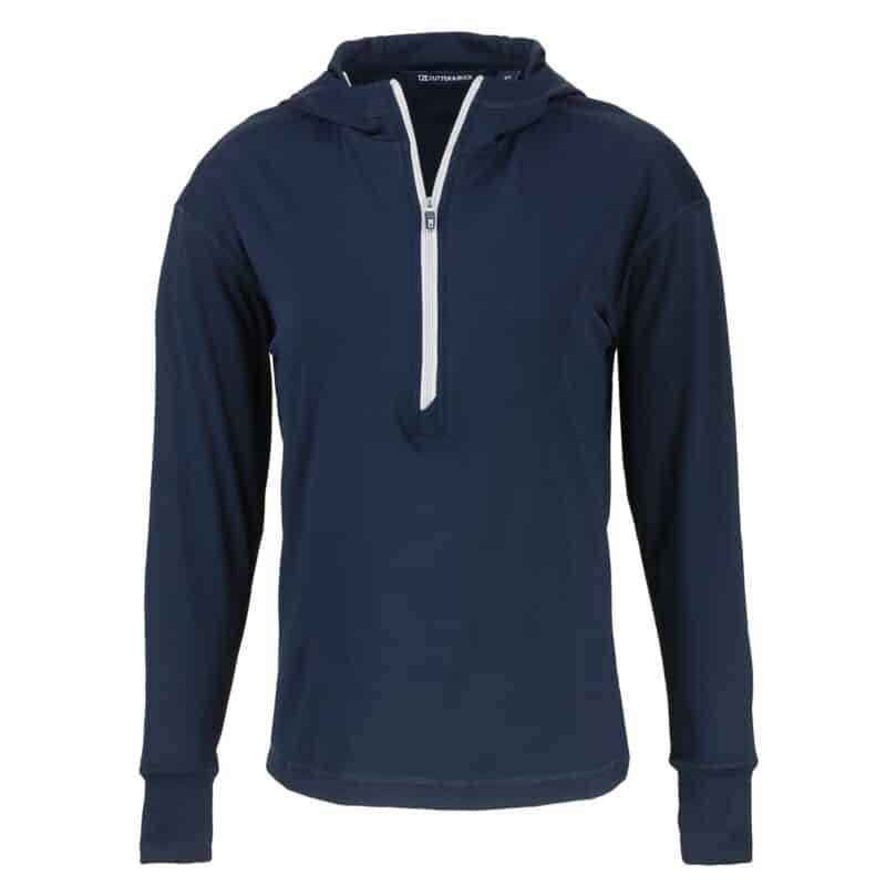 Cutter & Buck Daybreak Eco Recycled Womens Half Zip Hoodie - 1