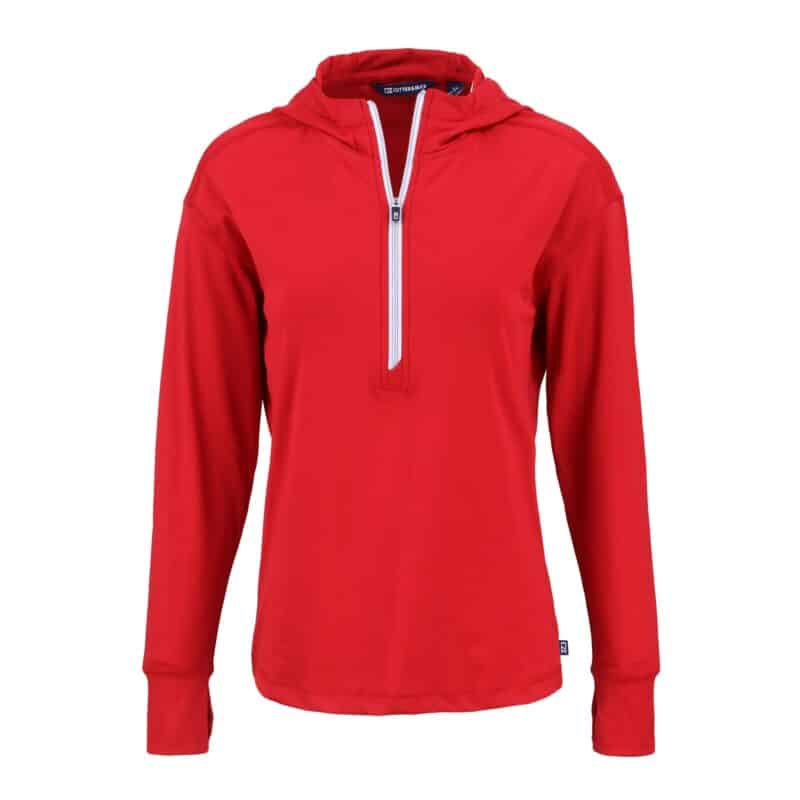 Cutter & Buck Daybreak Eco Recycled Womens Half Zip Hoodie - 2