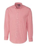 Cutter & Buck Easy Care Stretch Gingham Mens Big and Tall Long Sleeve Dress Shirt - 1