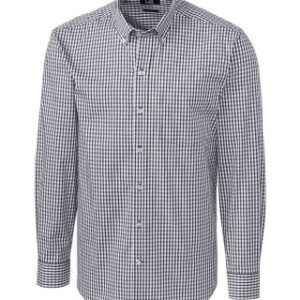 Cutter & Buck Easy Care Stretch Gingham Mens Big and Tall Long Sleeve Dress Shirt