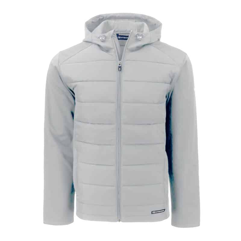 Cutter & Buck Evoke Hybrid Eco Softshell Recycled Full Zip Mens Hooded Jacket - 1