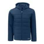 Cutter & Buck Evoke Hybrid Eco Softshell Recycled Full Zip Mens Hooded Jacket - 3