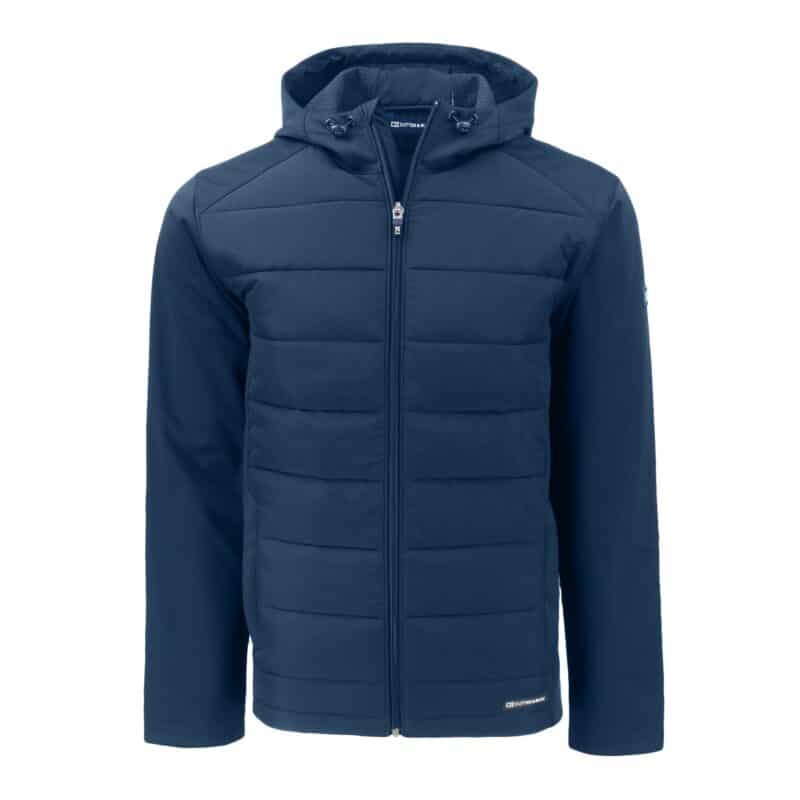 Cutter & Buck Evoke Hybrid Eco Softshell Recycled Full Zip Mens Hooded Jacket - 3