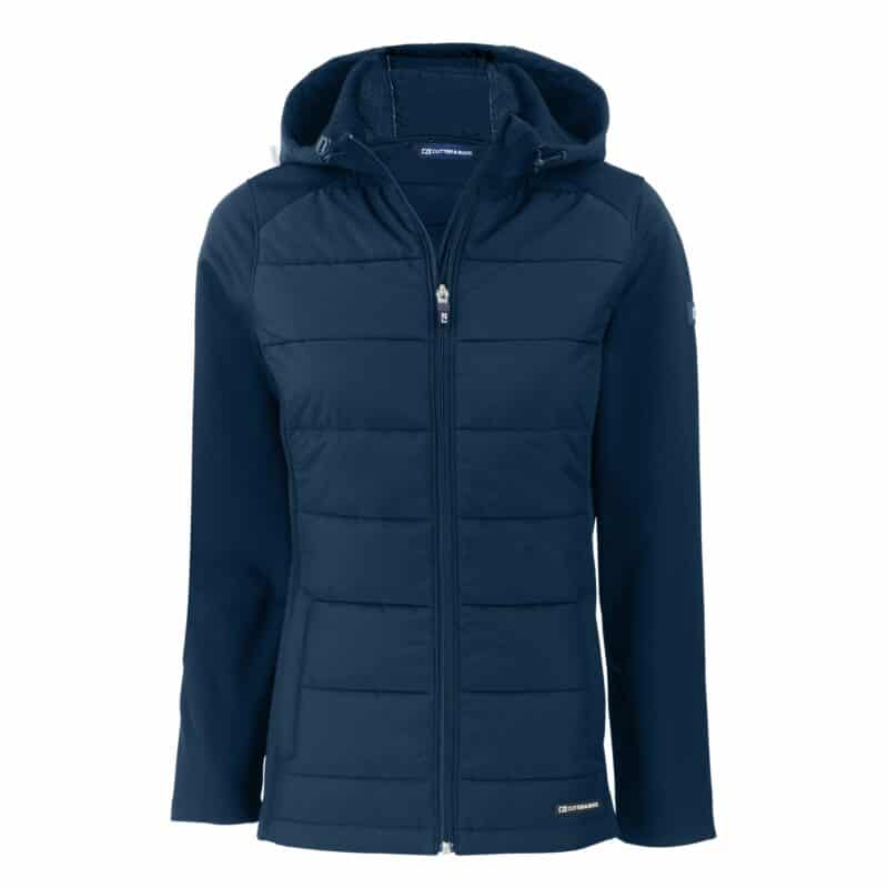 Cutter & Buck Evoke Hybrid Eco Softshell Recycled Full Zip Womens Hooded Jacket - 3