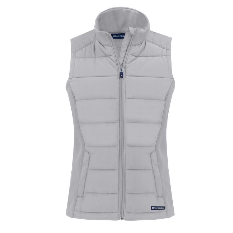 Cutter & Buck Evoke Hybrid Eco Softshell Recycled Womens Full Zip Vest - 1