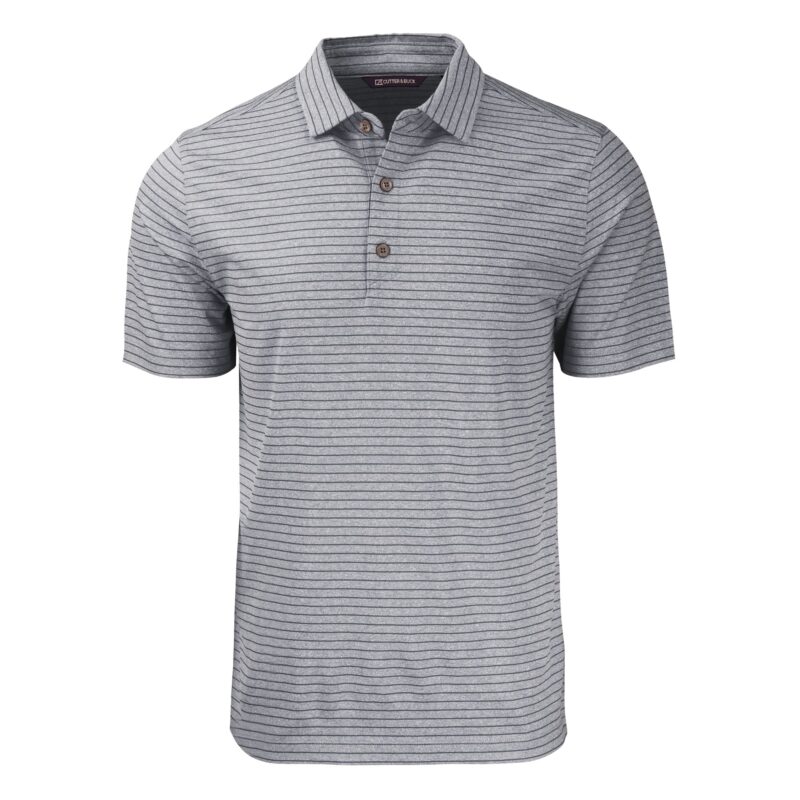 Cutter & Buck Forge Eco Heather Stripe Stretch Recycled Mens Polo - 1