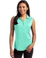 Cutter & Buck Forge Eco Stretch Recycled Womens Sleeveless Polo - 1