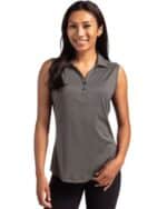 Cutter & Buck Forge Eco Stretch Recycled Womens Sleeveless Polo - 3
