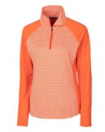 Cutter & Buck Forge Tonal Stripe Stretch Half Zip Womens Top - 3