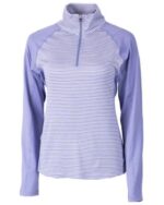 Cutter & Buck Forge Tonal Stripe Stretch Half Zip Womens Top - 6