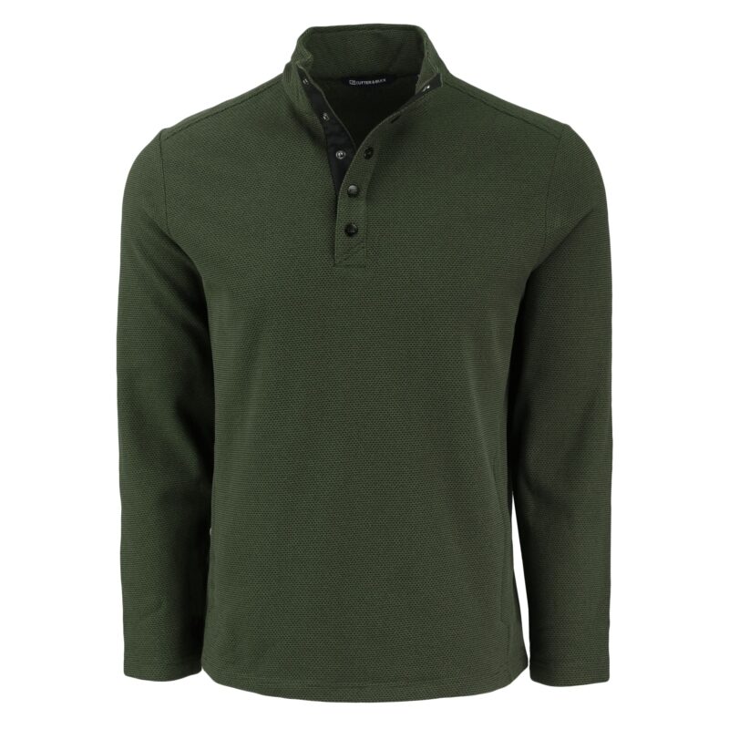 Cutter & Buck Hunts Point Eco Textured Fleece Recycled Mens Snap Pullover - 2