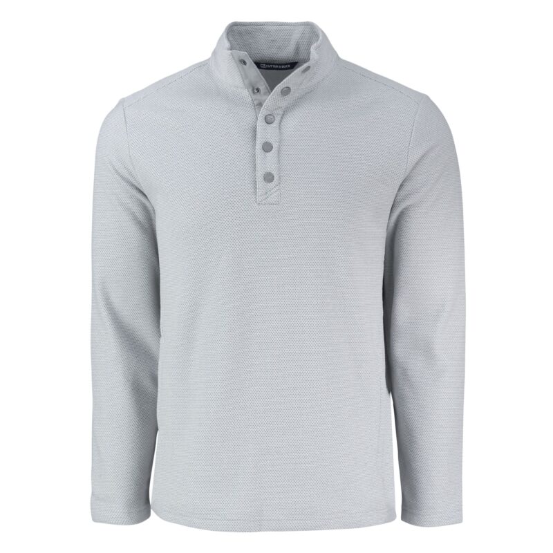 Cutter & Buck Hunts Point Eco Textured Fleece Recycled Mens Snap Pullover - 3