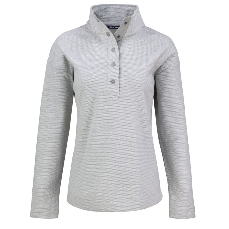 Cutter & Buck Hunts Point Eco Textured Fleece Recycled Womens Snap Pullover - 3