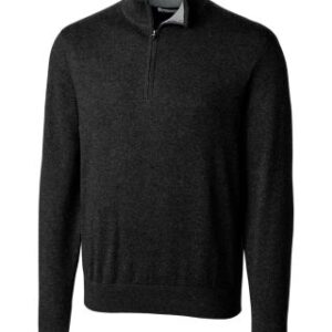 Cutter & Buck Lakemont Tri-Blend Mens Big and Tall Quarter Zip Pullover Sweater