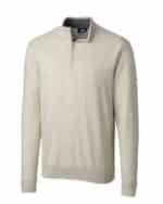 Cutter & Buck Lakemont Tri-Blend Mens Quarter Zip Pullover Sweater - 7