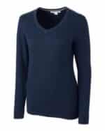 Cutter & Buck Lakemont Tri-Blend Womens V-Neck Pullover Sweater - 2