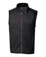 Cutter & Buck Mainsail Sweater-Knit Mens Big and Tall Full Zip Vest