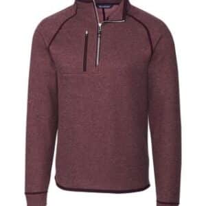 Cutter & Buck Mainsail Sweater-Knit Mens Half Zip Pullover Jacket