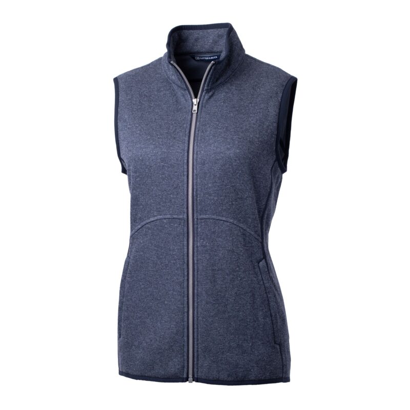 Cutter & Buck Mainsail Sweater Knit Womens Full Zip Vest - 2