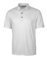 Cutter & Buck Pike Double Dot Print Stretch Mens Polo - 6