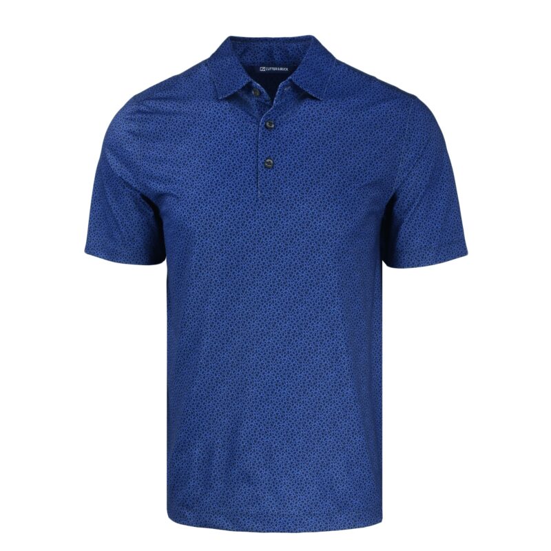 Cutter & Buck Pike Eco Pebble Print Stretch Recycled Mens Polo - 1