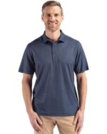 Cutter & Buck Pike Eco Shadow Check Print Recycled Mens Big & Tall Polo - 1