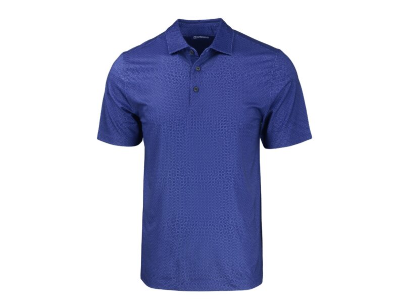 Cutter & Buck Pike Eco Tonal Geo Print Stretch Recycled Mens Big & Tall Polo - 1