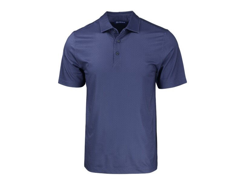 Cutter & Buck Pike Eco Tonal Geo Print Stretch Recycled Mens Big & Tall Polo - 2