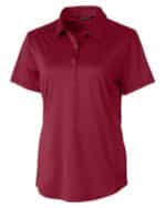 Cutter & Buck Prospect Textured Stretch Womens Short Sleeve Polo - 4