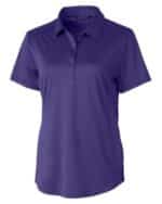 Cutter & Buck Prospect Textured Stretch Womens Short Sleeve Polo - 7