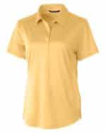 Cutter & Buck Prospect Textured Stretch Womens Short Sleeve Polo - 8