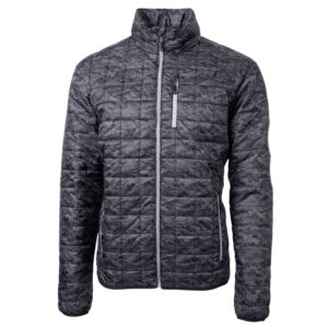Cutter & Buck Rainier PrimaLoft? Mens Eco Insulated Full Zip Printed Puffer Jacket