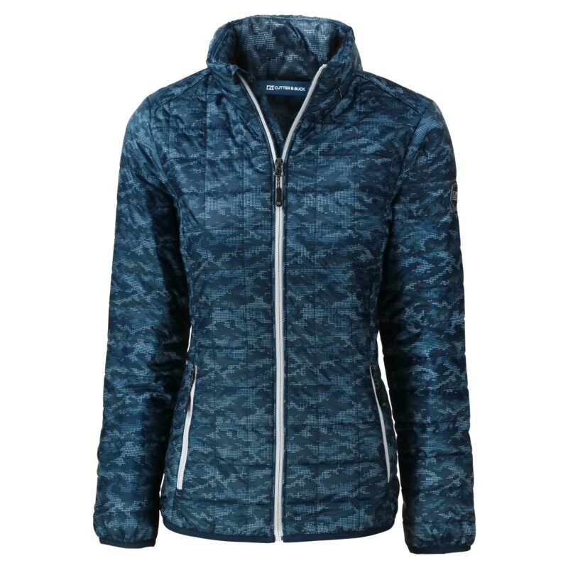 Cutter & Buck Rainier PrimaLoft? Womens Eco Insulated Full Zip Printed Puffer Jacket - 1