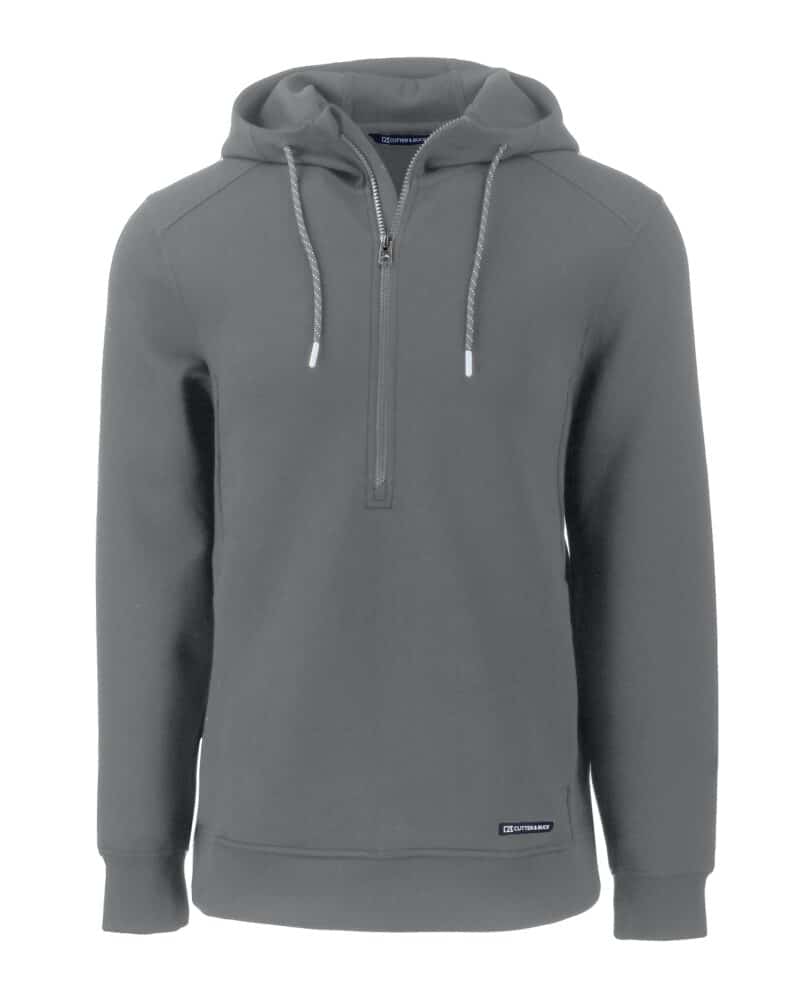 Cutter & Buck Roam Eco Half Zip Recycled Mens Pullover Hoodie - 1