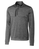 Cutter & Buck Stealth Heathered Mens Big and Tall Quarter Zip Pullover - 1