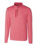 Cutter & Buck Stealth Heathered Mens Big and Tall Quarter Zip Pullover