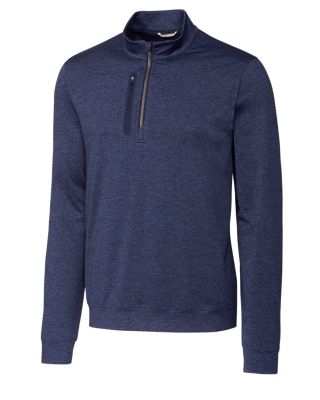 Cutter & Buck Stealth Heathered Mens Big and Tall Quarter Zip Pullover - 2