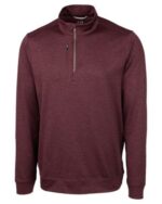 Cutter & Buck Stealth Heathered Mens Big and Tall Quarter Zip Pullover - 4
